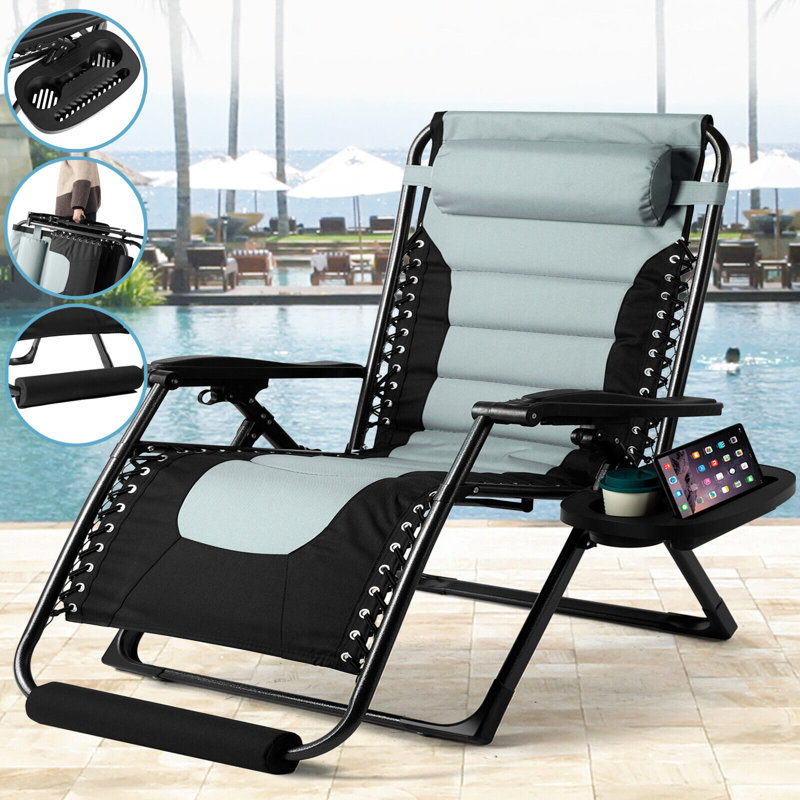 Arlmont & Co. Muhab Folding Zero Gravity Camping Chair Fashion Recliner